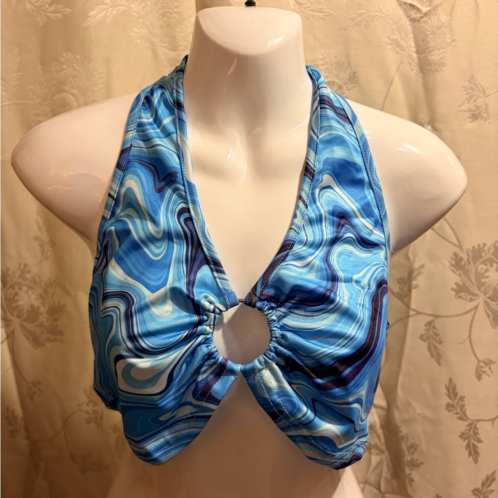 Shein Halter Bathing Suit Top Large